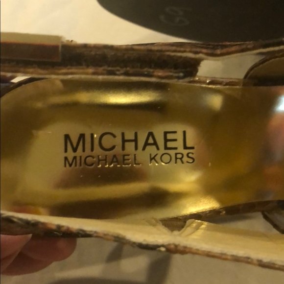 Michael Kors, Snakeskin, buckle wrap heels, NWOT - Picture 6 of 9